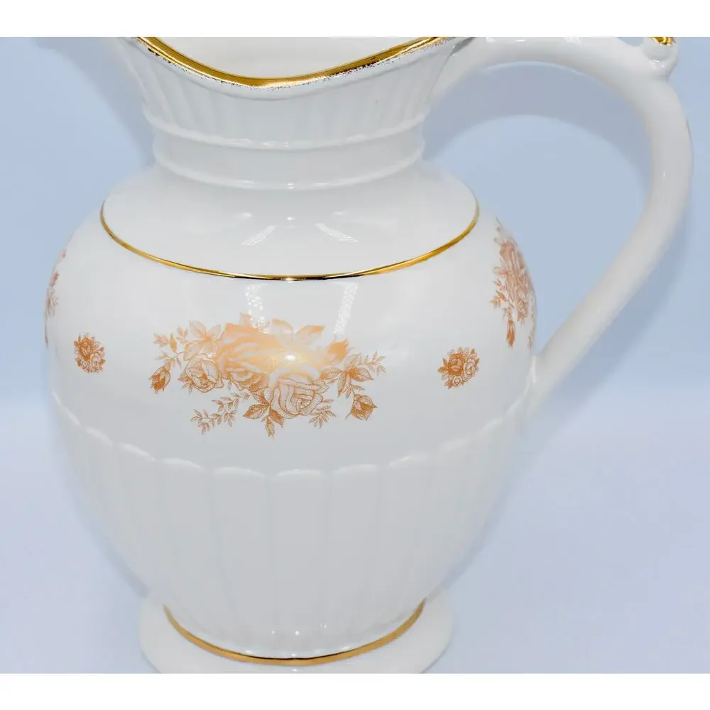 Royal Albert Old Country Roses Gold Trim Large Water Sweet Tea Pitcher Porcelain